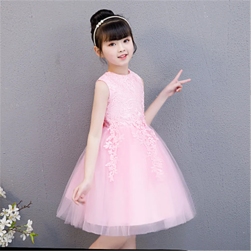 Western-Style Girls Dress Exquisite Princess Tutu Pure Cotton Lining Cute KIds Performance Clothing