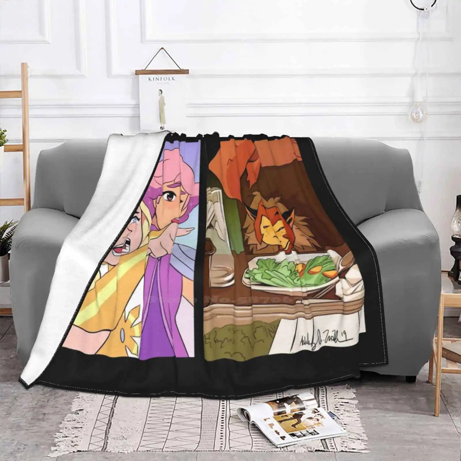 She-Ra Yelling At Catra Meme Best Selling Room Household Flannel Blanket She Ra Catra Cat Meme Glimmer