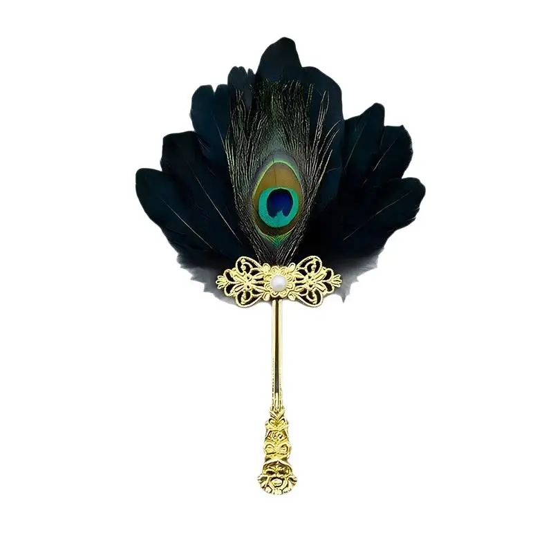 1Pcs Cosplay Props High-Quality Antique Hanfu Fan Decorative Craft Fan Safe Cheongsam Dance Fan For Outdoor Performance Hanfu D
