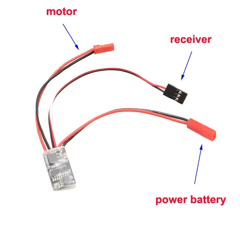 1PCS 10A Brushed ESC 1-3S Two Way Motor Speed Controller with Brake/without Brake 1A BEC for RC Vehicle Car Boat Model