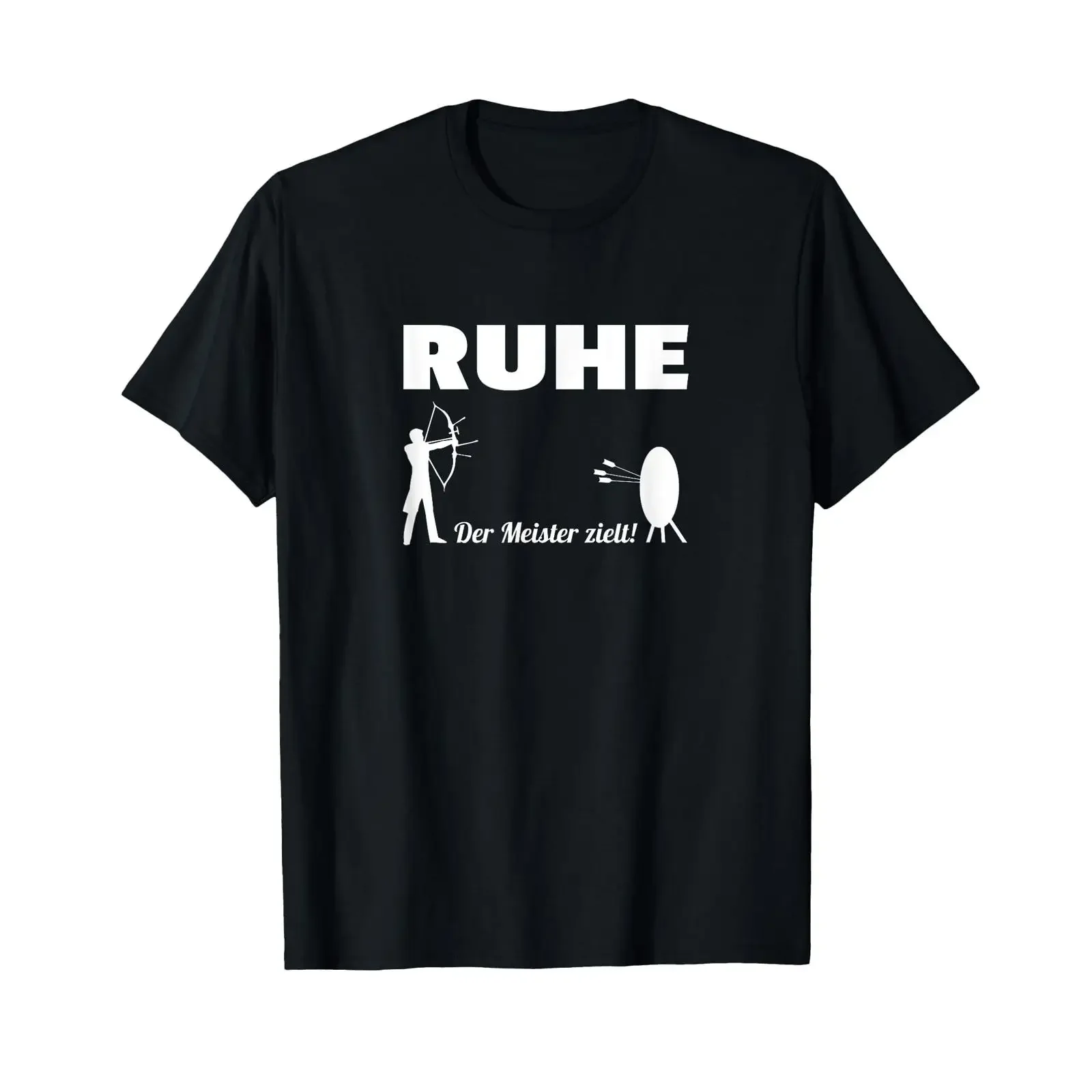 Quiet The master aims Arrow and Bow Archery T Shirt vintage Washed streetwear Top For Everyday Wear homme Breathable Stylish