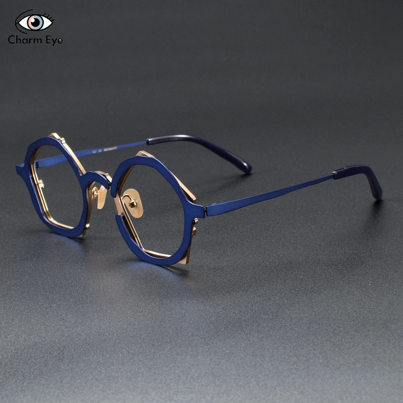 Ultra Light Pure Titanium Glasses Men New Polygonal Black Gold Eyeglass Frame Japan Optical Myopia Prescription Eyewear Women image 3