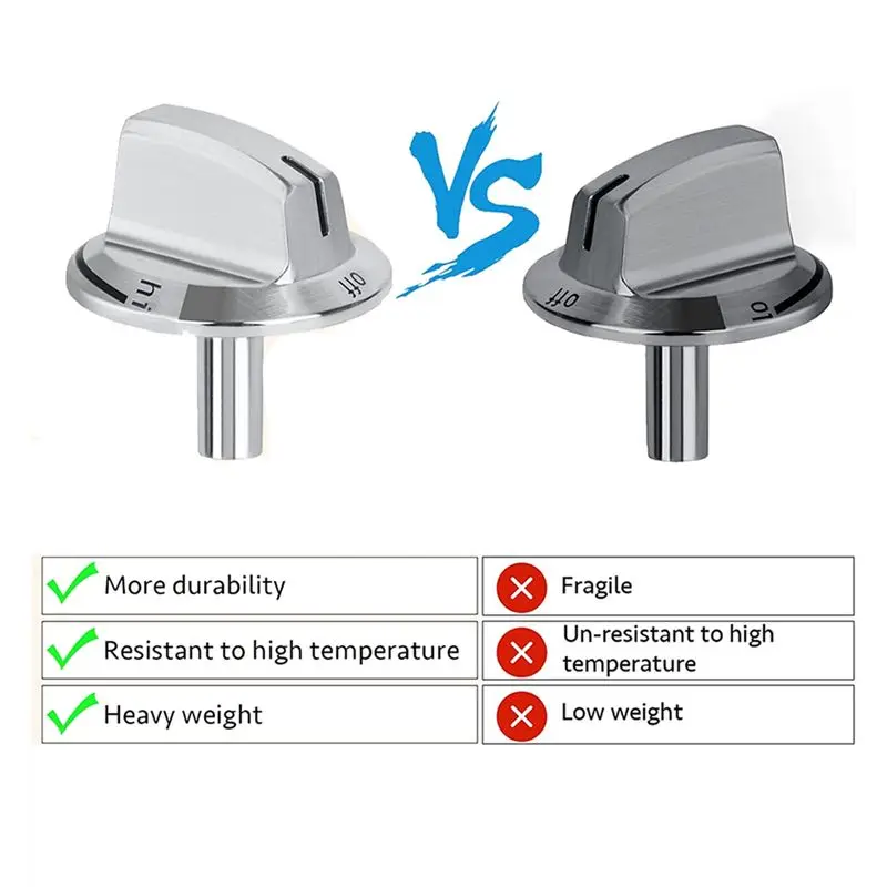 B62B-4 PCS Upgrade 5304525746 Long Stem Stove Knobs Replacements, Compatible With Gas Stove Range Oven Knobs