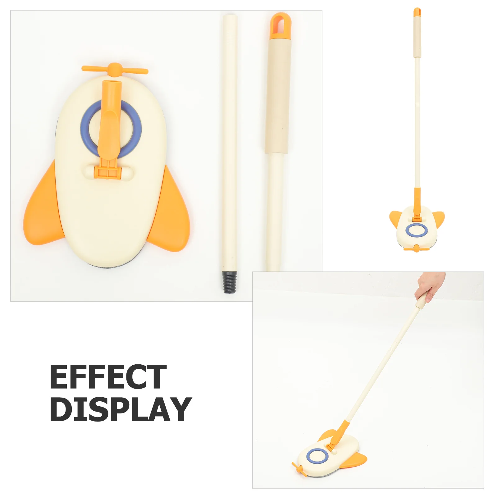 ممسحة صغيرة على شكل طائرة صغيرة للأطفال، لعبة تنظيف التظاهر، أداة تعليمية للتدبير المنزلي للأطفال الصغار #3