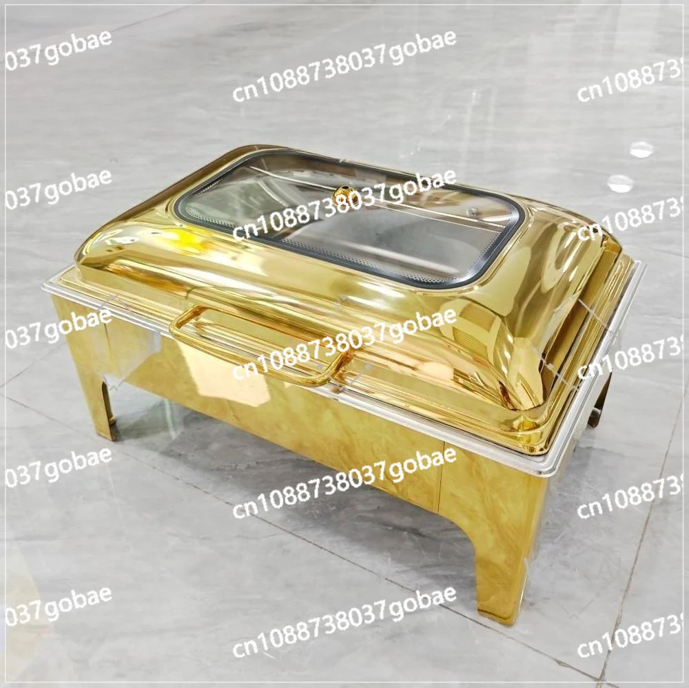 Stainless steel buffet insulation furnace with ventilation hole visible hotel commercial high-end desktop restaurant furnace