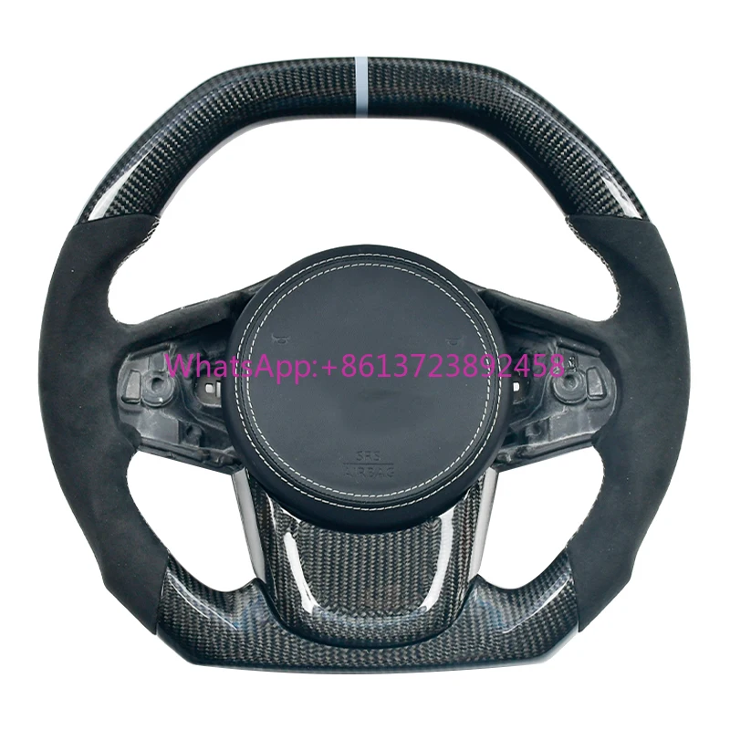 

For Toyota Supra A90 A91 Carbon Fiber Steering Wheel Customized Racing Wheel Car Accessories LED