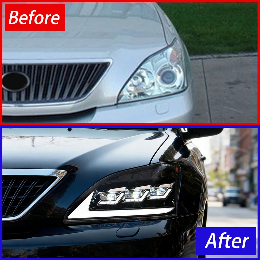 For Lexus RX330 2003-2008 LED Headlights Assembly Plug and Play High Quality Front Lamp Auto Lighting Upgrade Accessories
