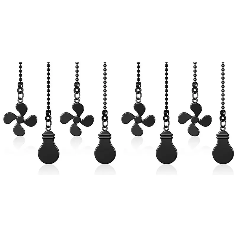 ABKS-2X Ceiling Fan Pull Chain Fan Extension Chain Fan Chain Pulls Decorative 12 Inch Ceiling Fan Chain Extender Ornament C