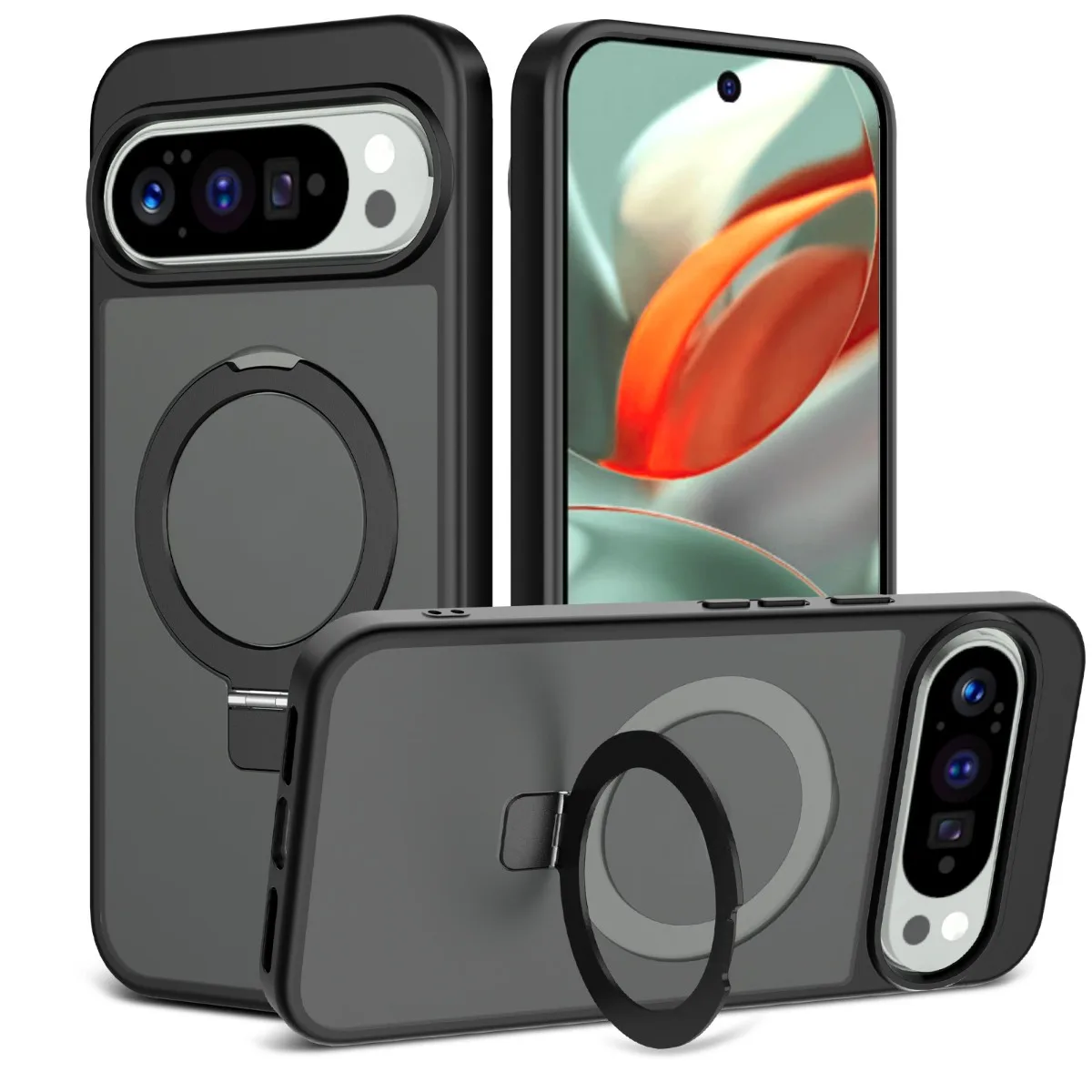 Magnetische kabellose Lade-Telefonhülle für Google Pixel 10 Pro XL Pixel 10 9 Pro für Magsafe Ringhalterung, stoßfeste Abdeckung