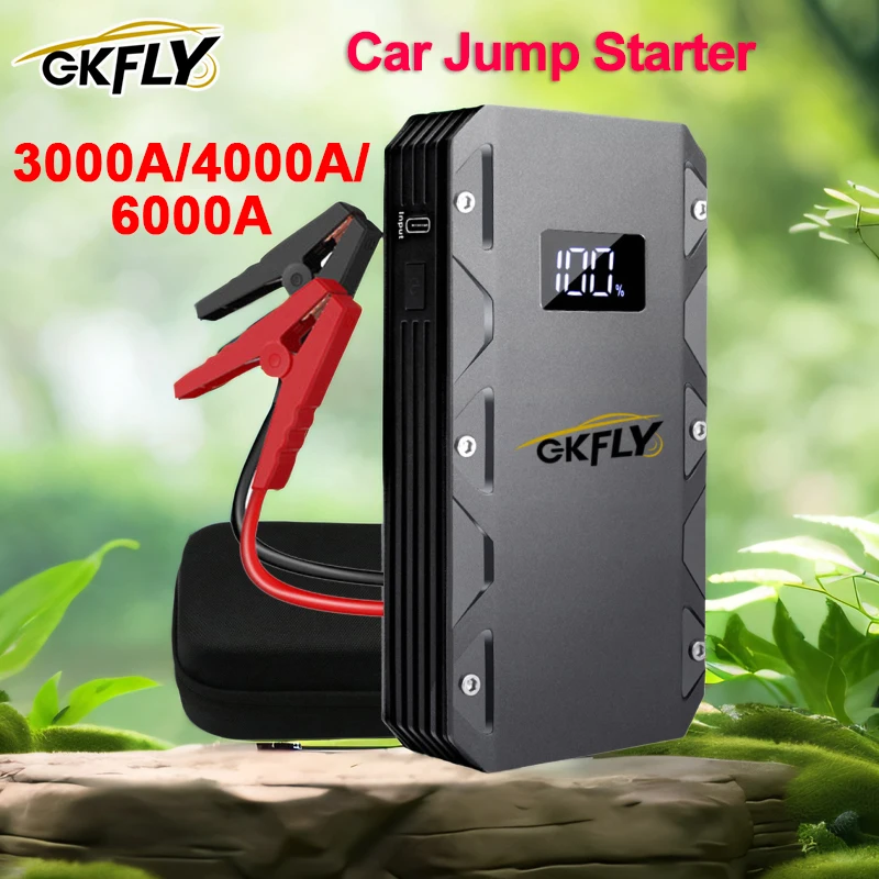 

GKFLY 3000A/4000A/6000A Power Bank Power Bank Портативное автомобильное зарядное устройство 12 В со светодиодной подсветкой для бензиновых дизельных автомобилей