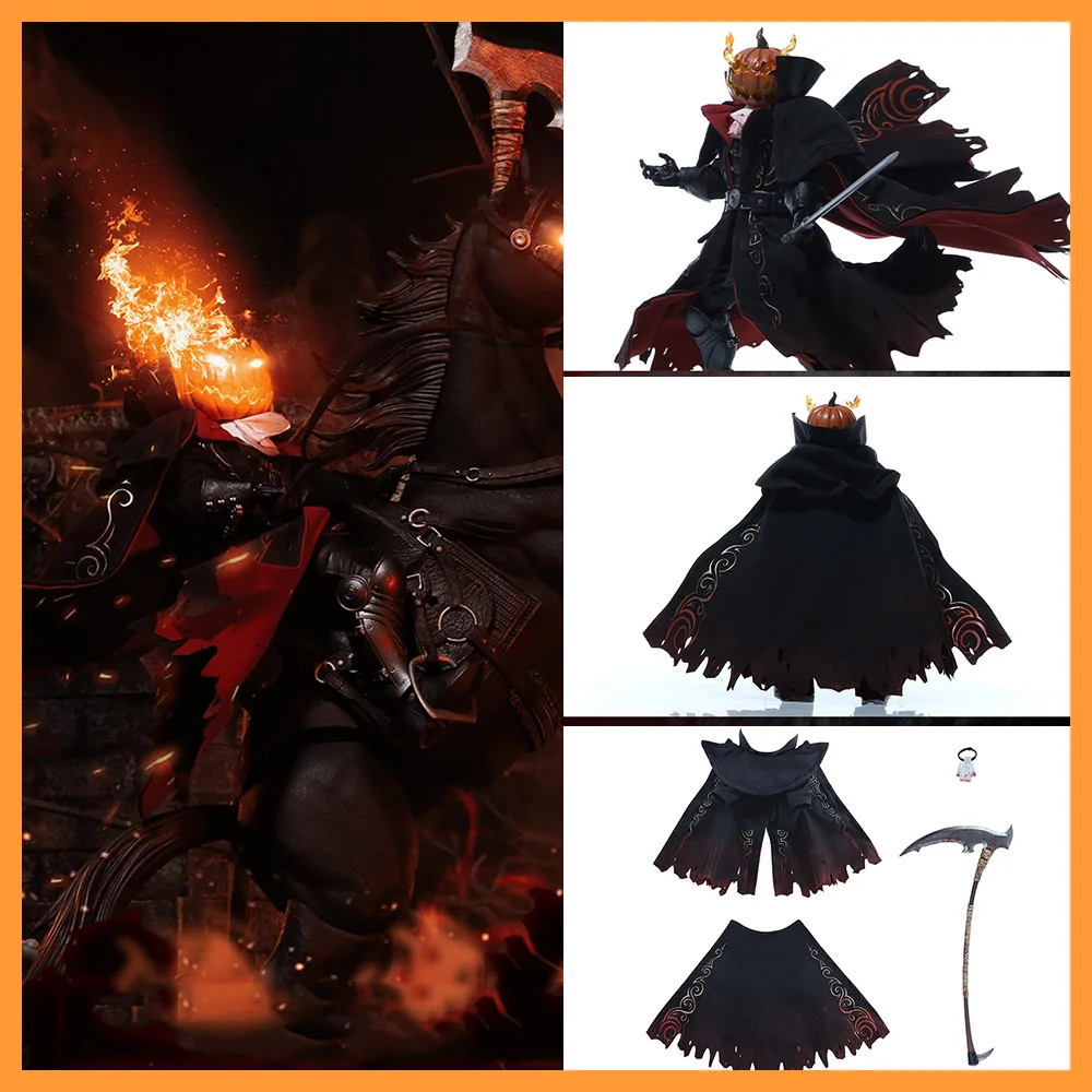 

[Only Cloak] 1/12 Scale The Four Knight Mythical Legions Headless Horseman Cloak with Scythe for 6.5in Action FIgure Model Toy