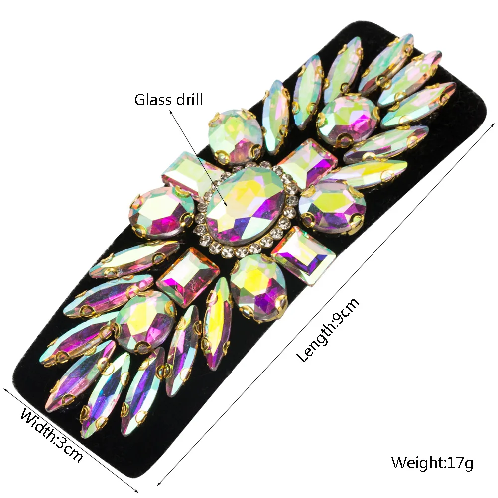 Shiny Color Inlaid Glass Drill Barrettes Fringe Bobby Pin High Quality Delicate Girl Hairpin