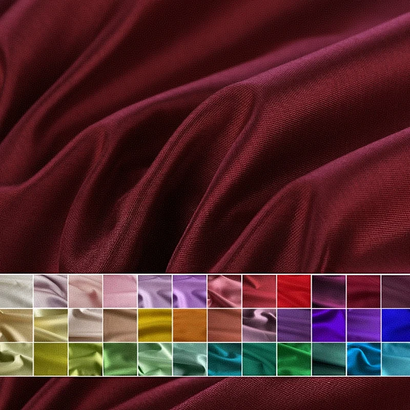 138CM Wide 32MM Silk Wool Fabric Not Clear Slightly Glossy Surface Breathable and Comfortable