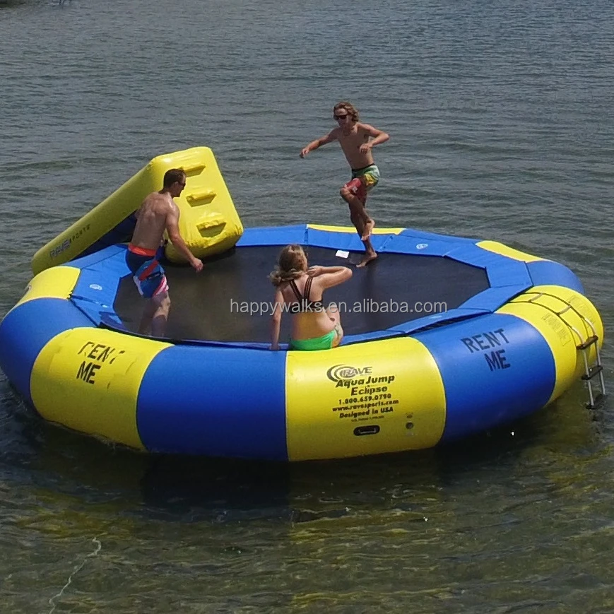 Portable Outdoor inflatable water trampoline Summer water Games Floating trampoline inflatable floating trampoline on water