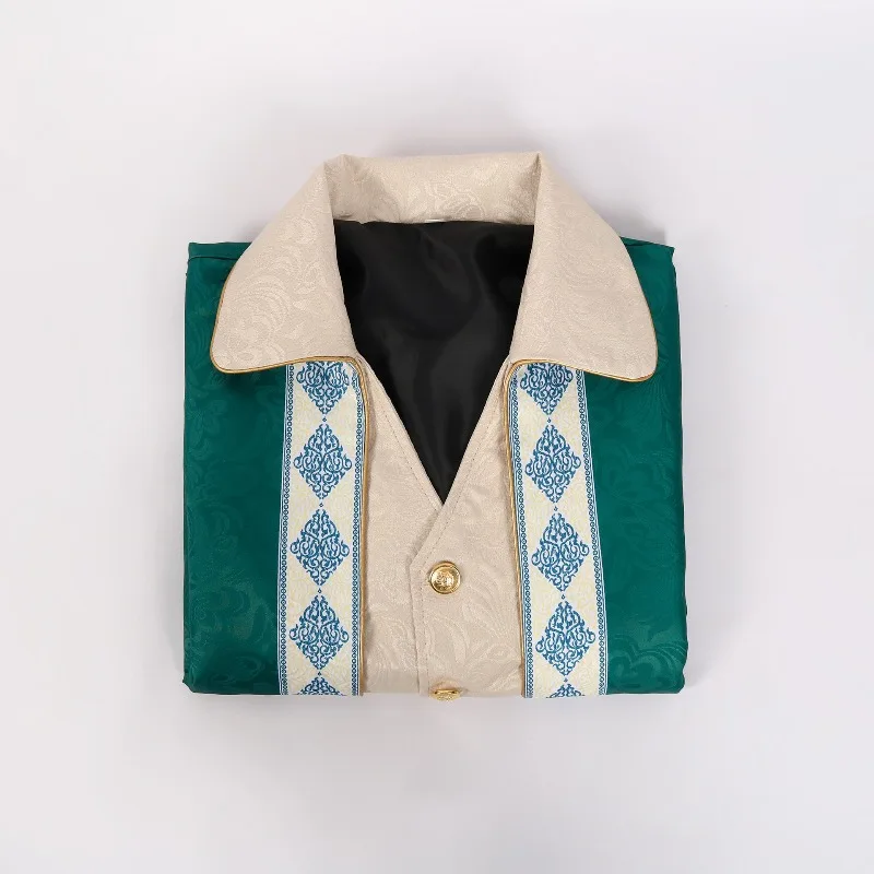 Uniforme da giacca jacquard vittoriana gotica da smoking medievale Steampunk da uomo europeo e americano