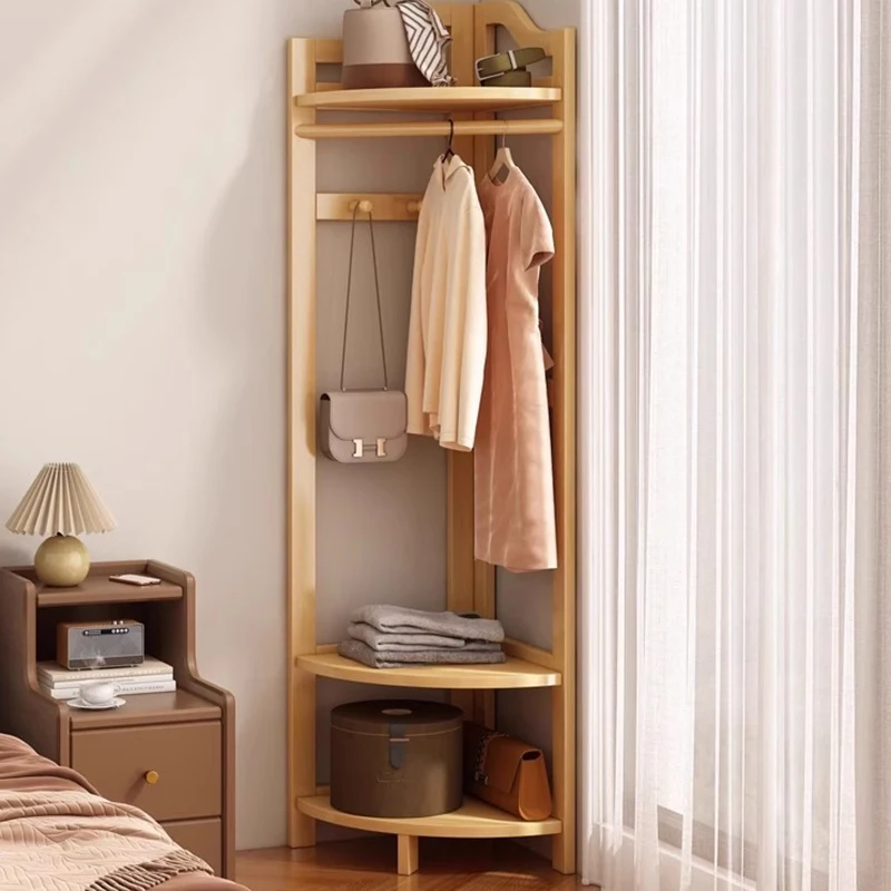 ^Wooden Standing Coat Racks Clothes Plant Shelves Organizer Open Coat Racks Luxury Hotel Porte Manteau Living Room Furniture
