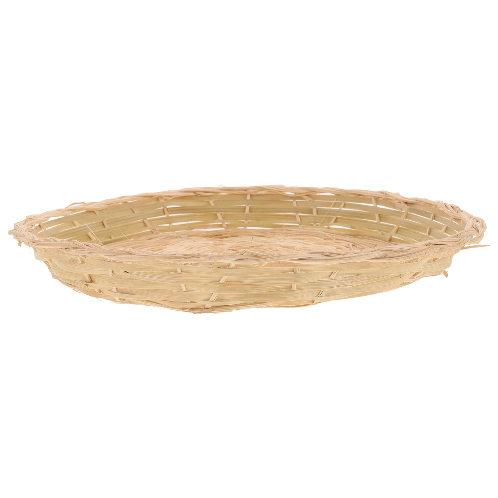 

Insulated Disc Tray Candy Bowl Bread Storage Basket Bamboo Weaving Fruit Fruits