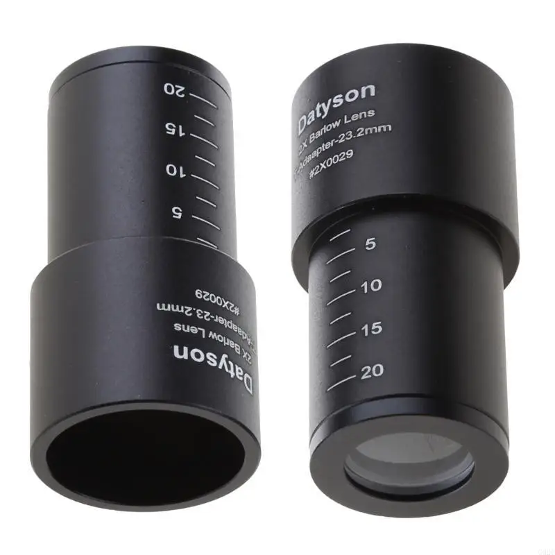 G92C 2X Barlow Lens for 23.2mm Mount Port Microscope Barlow Lens Optical Glass Lens