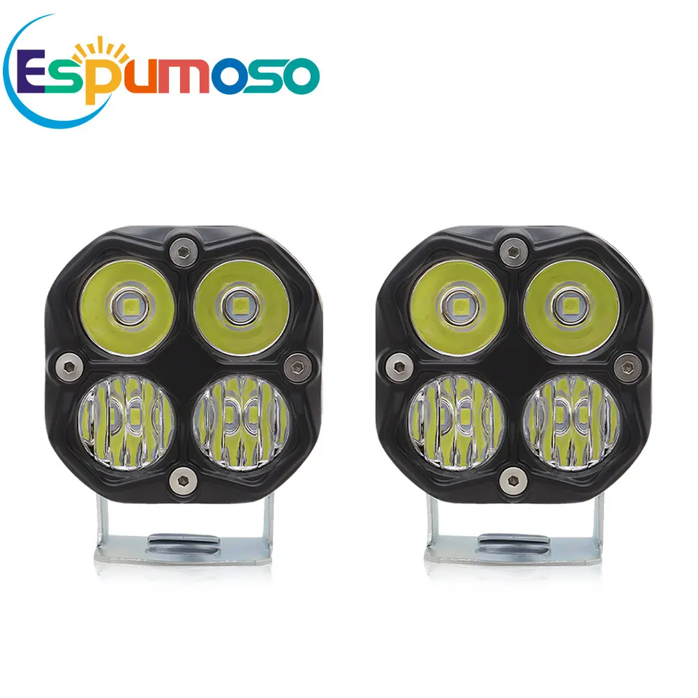 3 Zoll 40W LED-Arbeitsscheinwerfer Quadratischer Spotlight Flutlichtstrahler Motorrad-Fahrlichter für 4x4 Offroad-Einsatz Traktoren LKW Auto Nebelscheinwerfer