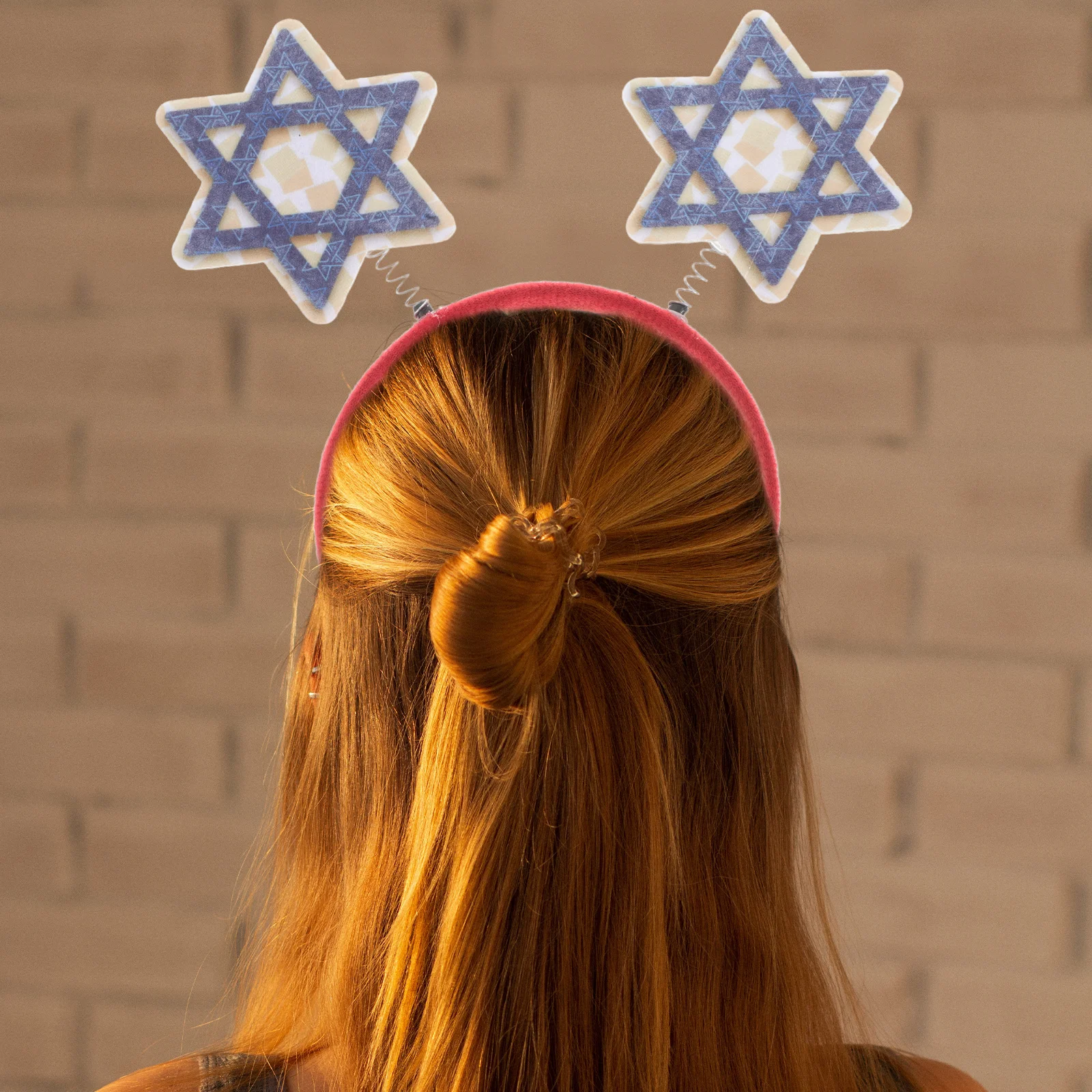 

4Pcs Passover Hanukkah Headbands Stylish Star Design Party Favors Holiday Gathering Decorations Secure Comfortable Wear Unisex