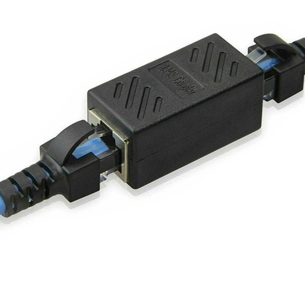 Ethernet Cable Extender Female 1 To 2 Ways Adapters RJ45 Splitter Network Connector Coupler