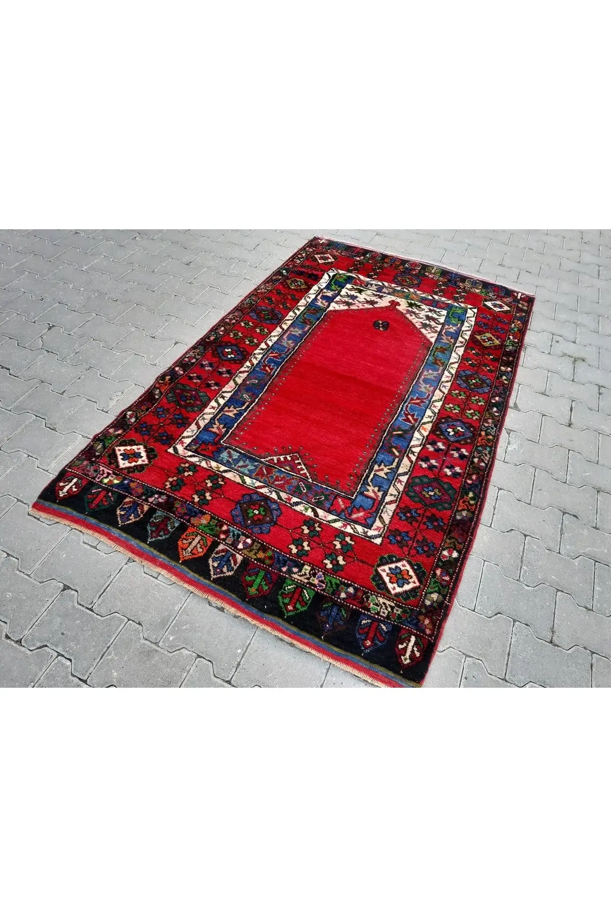 DOLBOVI non-woven hand woven wool Elegant Konya carpet Seccade - 120x Cm - Ar129 Meditation Rug