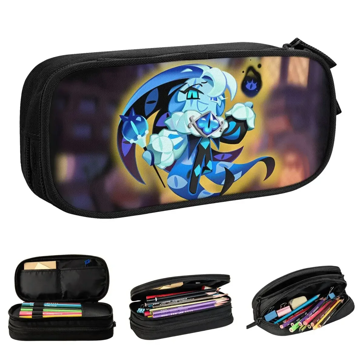 Shadow Milk Cookie Run Kingdom Pencil Cases Cartoon Anime Pen Holder Bags Girls Boys Large Storage School Supplies Pencil Box