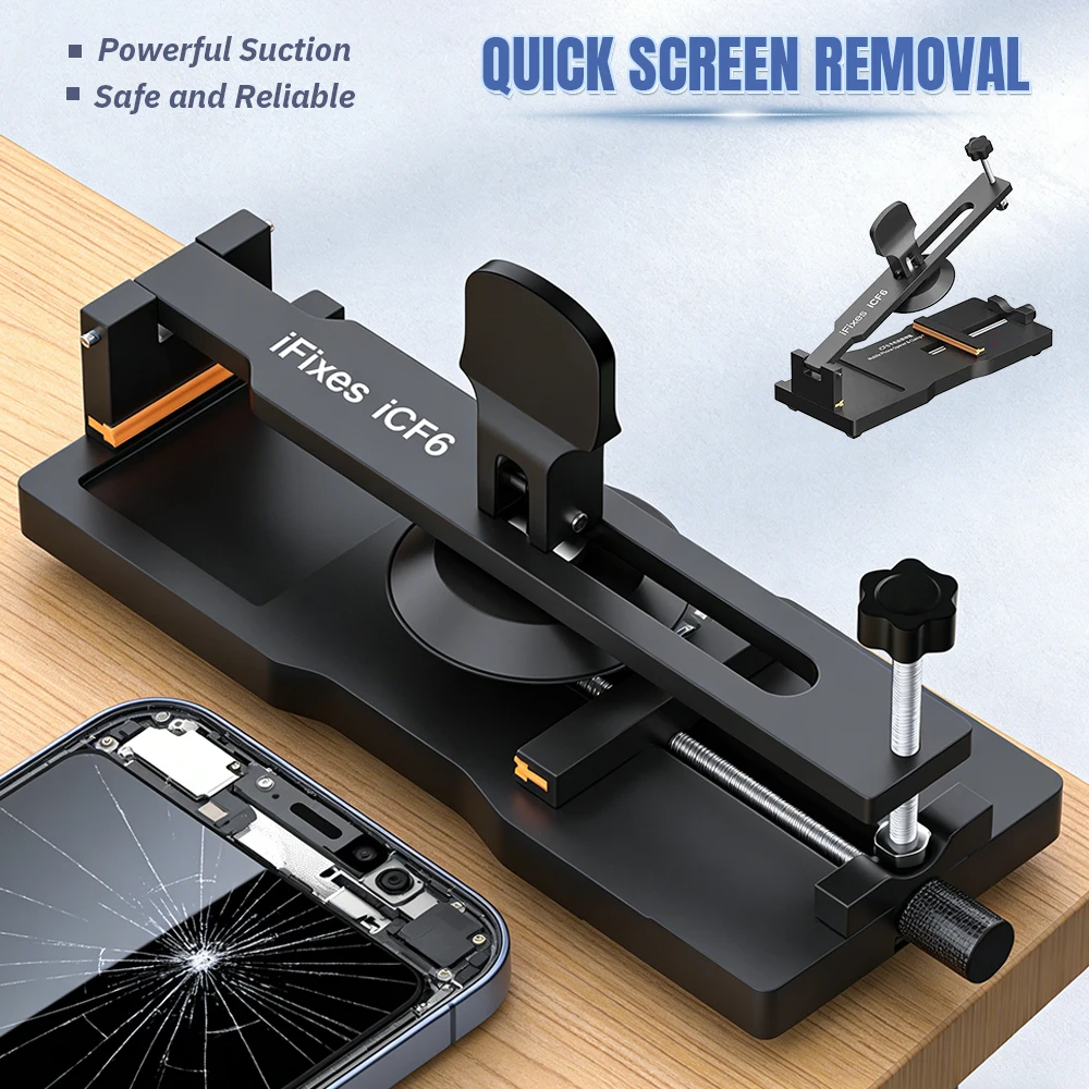 

iCF6 Инструмент для вскрытия экранов телефонов: Мощная присоска, держатель для разделения LCD-экранов, зажим для ремонта мобильных телефонов, для разборки экранов