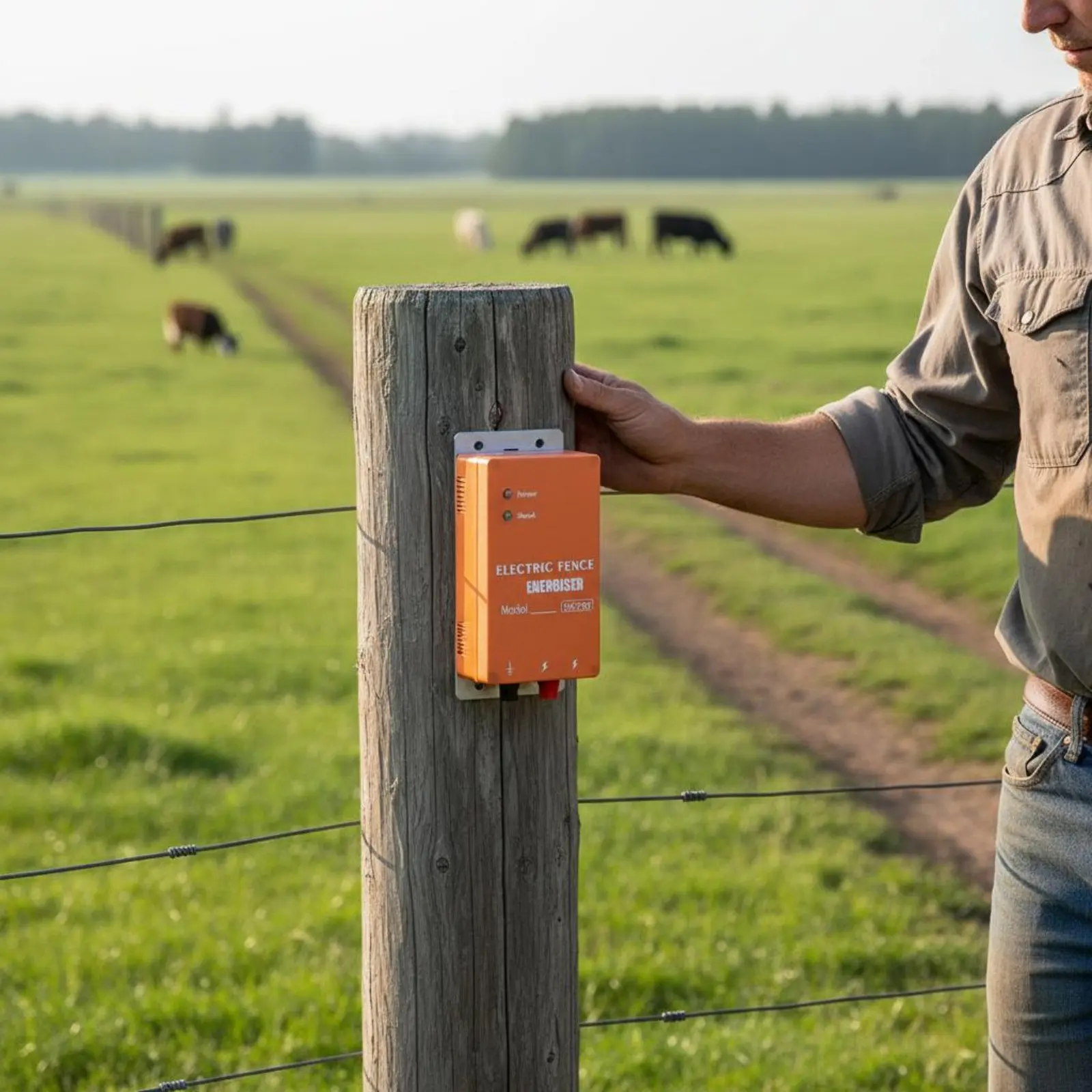Pulse Fence Charger High Voltage Output Livestock Fence Charger Farm Protection Alarm Function LED Display for Ranch view 6