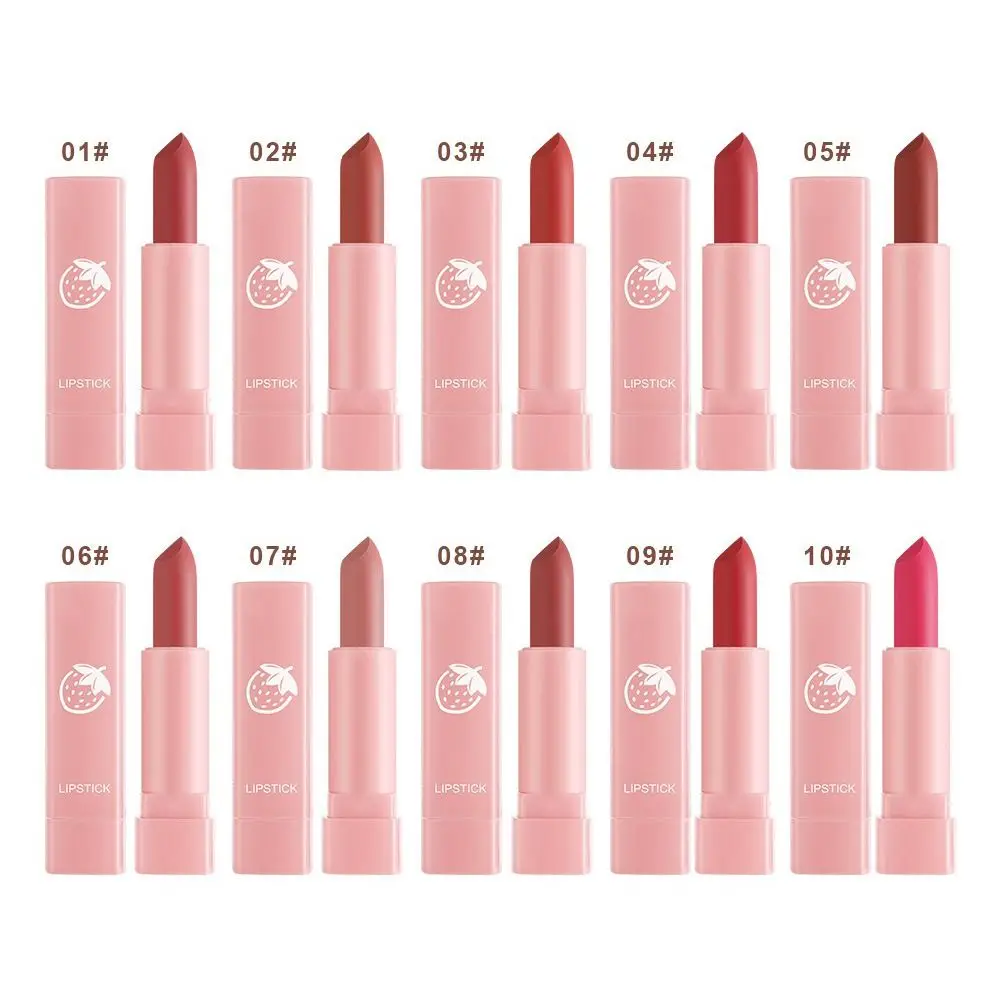 Fashion 10 Colors Mini Lipstick Moisturizing Orange Lip Gloss Waterproof Long-lasting Lip Makeup Women