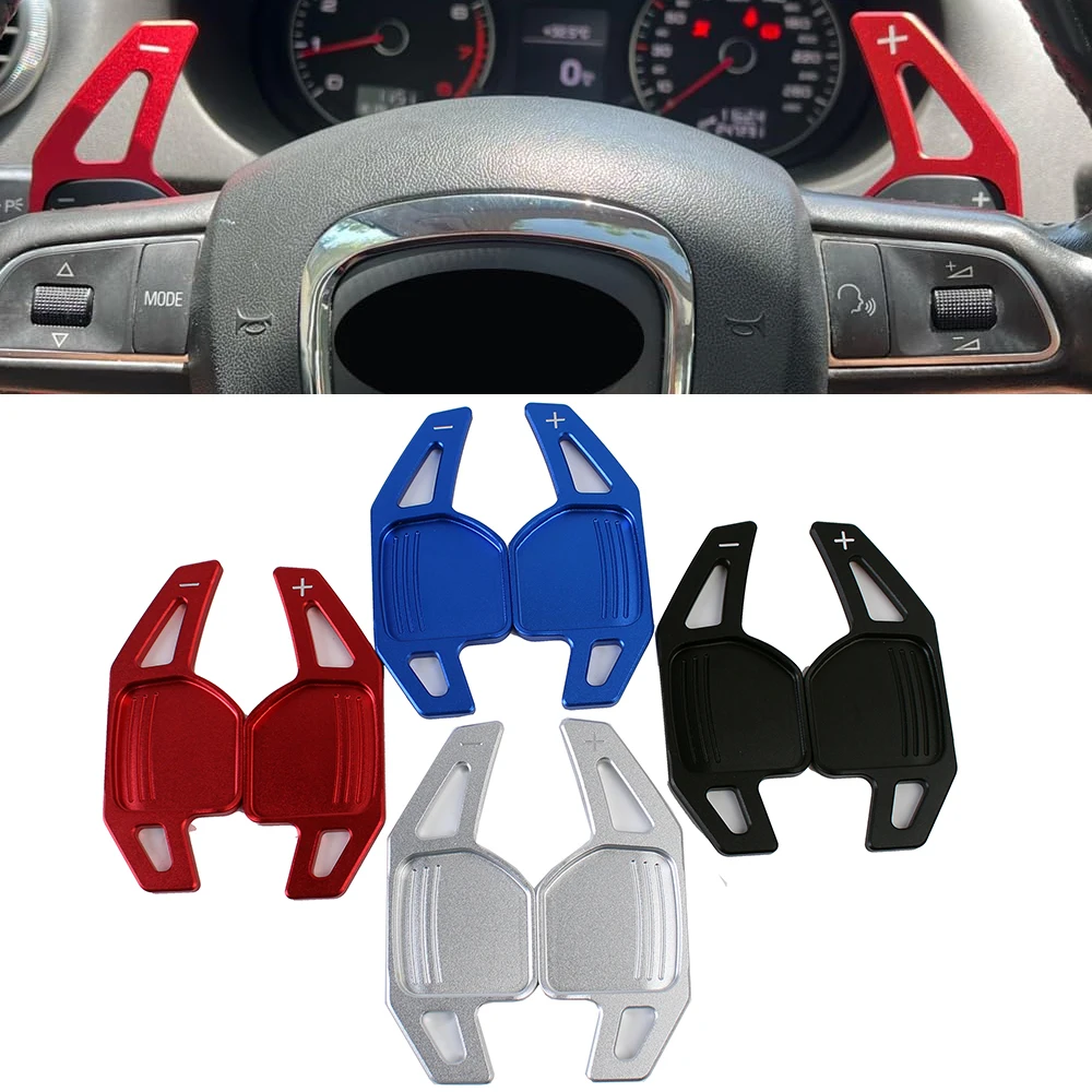 

Steering Wheel Paddle Shifter Extension For Audi A4 B8 A3 8P S3 A5 A6 S6 C6 Q5 A8 R8 TTS MK2 8J Avant DSG Car Styling 2PCS