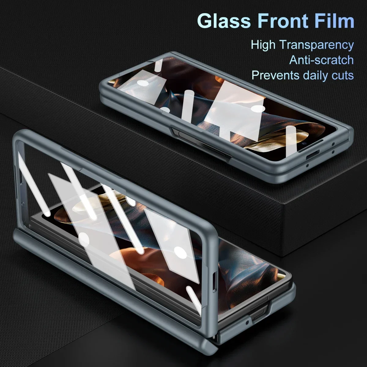 Opaco Per Samsung Z Fold SE Special Edition 6 Slim Galaxy Z Fold 6 5 4 3 Custodia Con Pellicola Touch Pen Slot Flip Cerniera Staffa Copertura