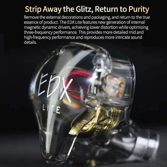 KZ EDX Lite HIFI Bass Earphones Stereo Music Earbuds In Ear Monitor Stage Live Headphones Gaming Sports Headset 4