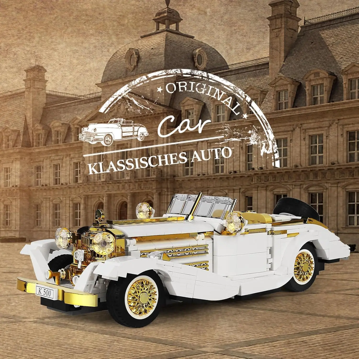 Mould King 10003S Kit de modelo de coche clásico MOC K500 bloques de construcción de automóviles Vintage juguetes regalo para niños adultos colecciones entusiastas