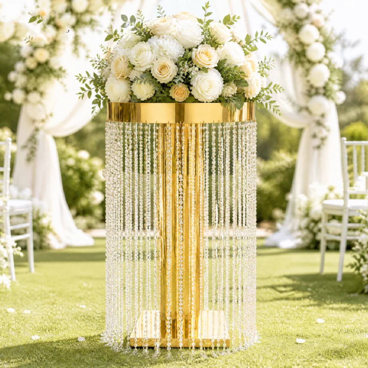 4pcs 60-114cm  Luxury Gold Mirror Stainless Steel Flower Stand Wedding Banquet Hotel Centerpiece Vase Holder Party Event Tabl