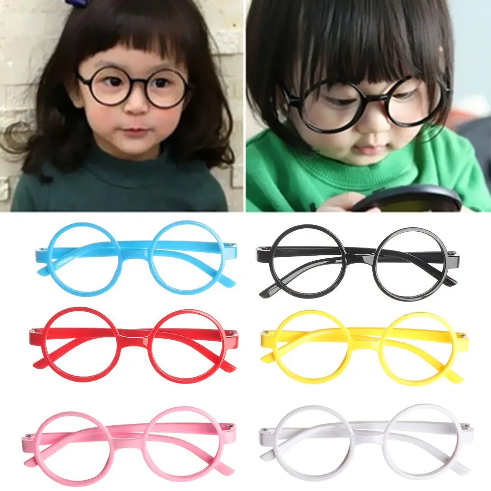 Fashion Kids Boys Girls Portable Spectacle Frames Ultra Light Eyewear Protection Round Glasses Frame