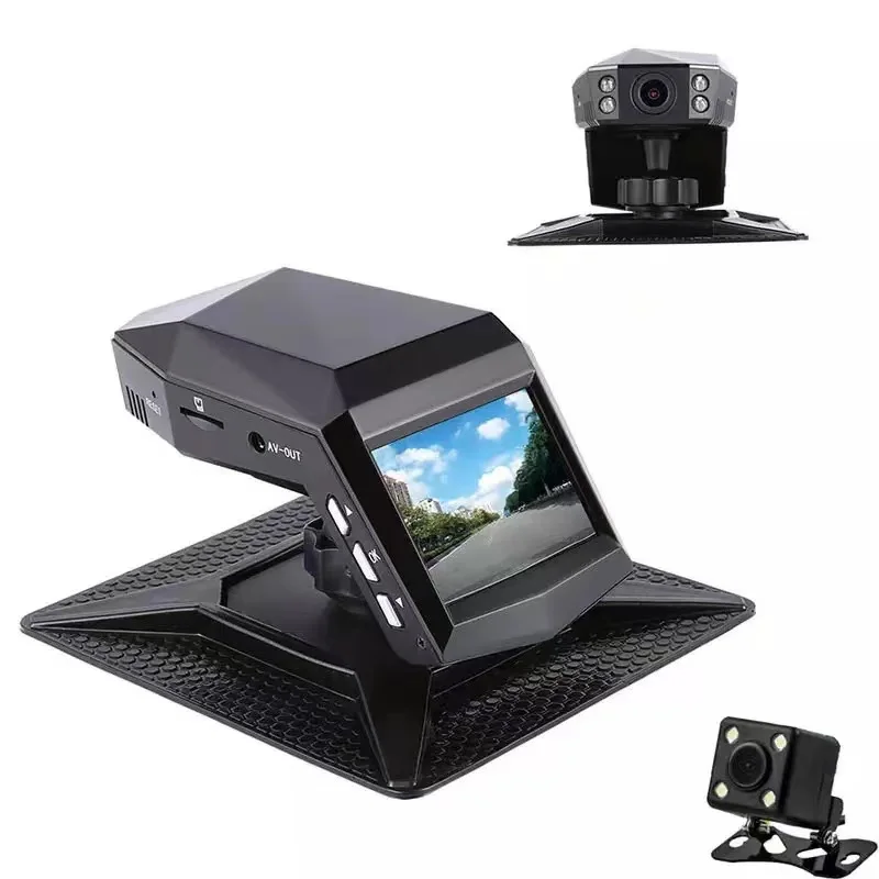 1080P Full HD Dash Cam Car Video Driving Recorder with Center Console LCD Car DVR Video Recorder Parking MonitorNight Vision