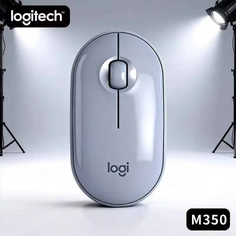 

Logitech M350 Ergonomic Pebble Mouse - Comfort Grip, 1000 DPI, Bluetooth Low Energy, 10m Range, Daily Task Essential