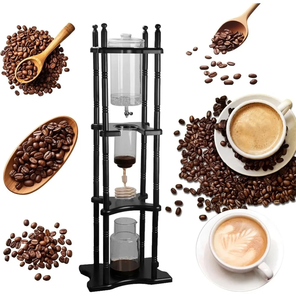 

Drip Coffee Maker Cold Brew Coffee Tower Slow Drip Japanese Cold Brew Maker Cold Brew Drip Ice Coffee Tower 2500ml,