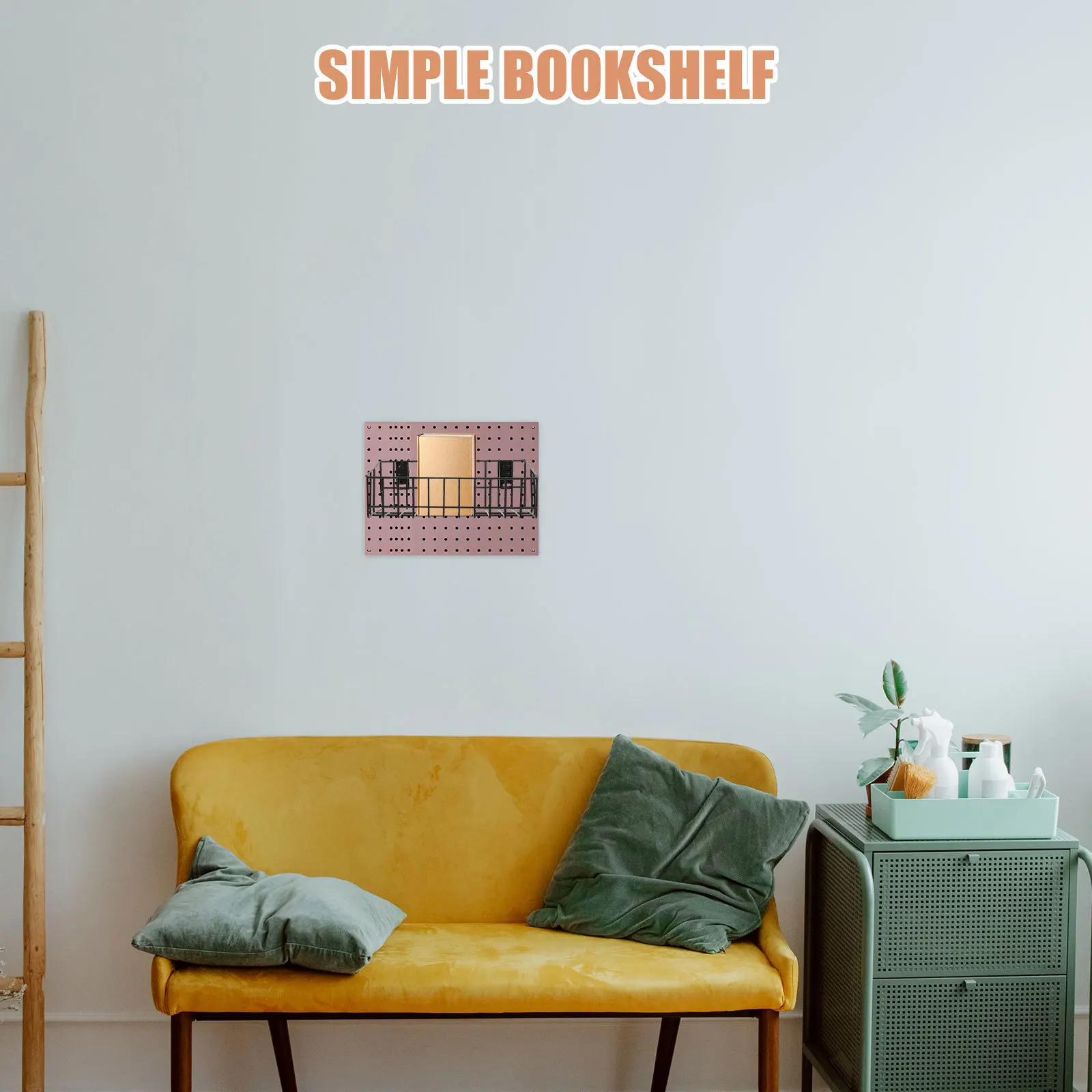

Small Bookshelf For Desk Wall Mounted Hanging Shelf Lightweight Book Organizer Scratch-Resistant Surface Modern Room Decor