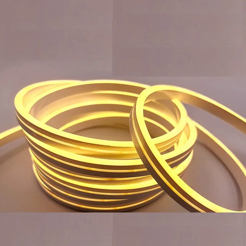 

5м 12В 24В Водонепроницаемая узкая гибкая светодиодная лента 4мм*8мм из силикона для наружного применения, для шкафов и сада, 3000K 4000K 6000K