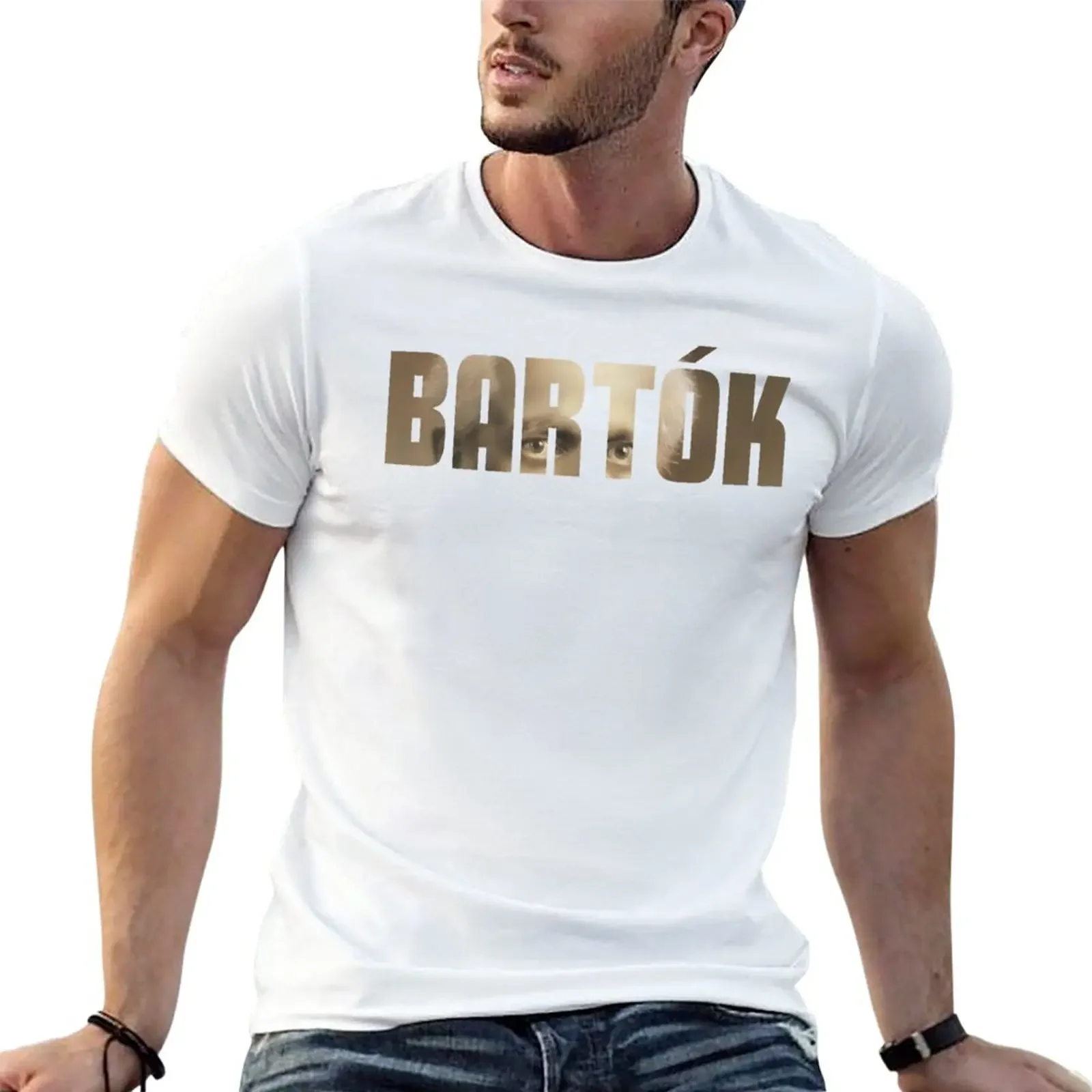 Bartok Face Font T-Shirt plain Aesthetic clothing tees designer t shirt men