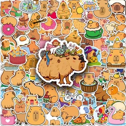 10/30/50/100pcs Cute Cartoon Capybara Stickers Graffiti Animal Decoration Decal DIY Notebook Phone Laptop Waterproof Decals Pack