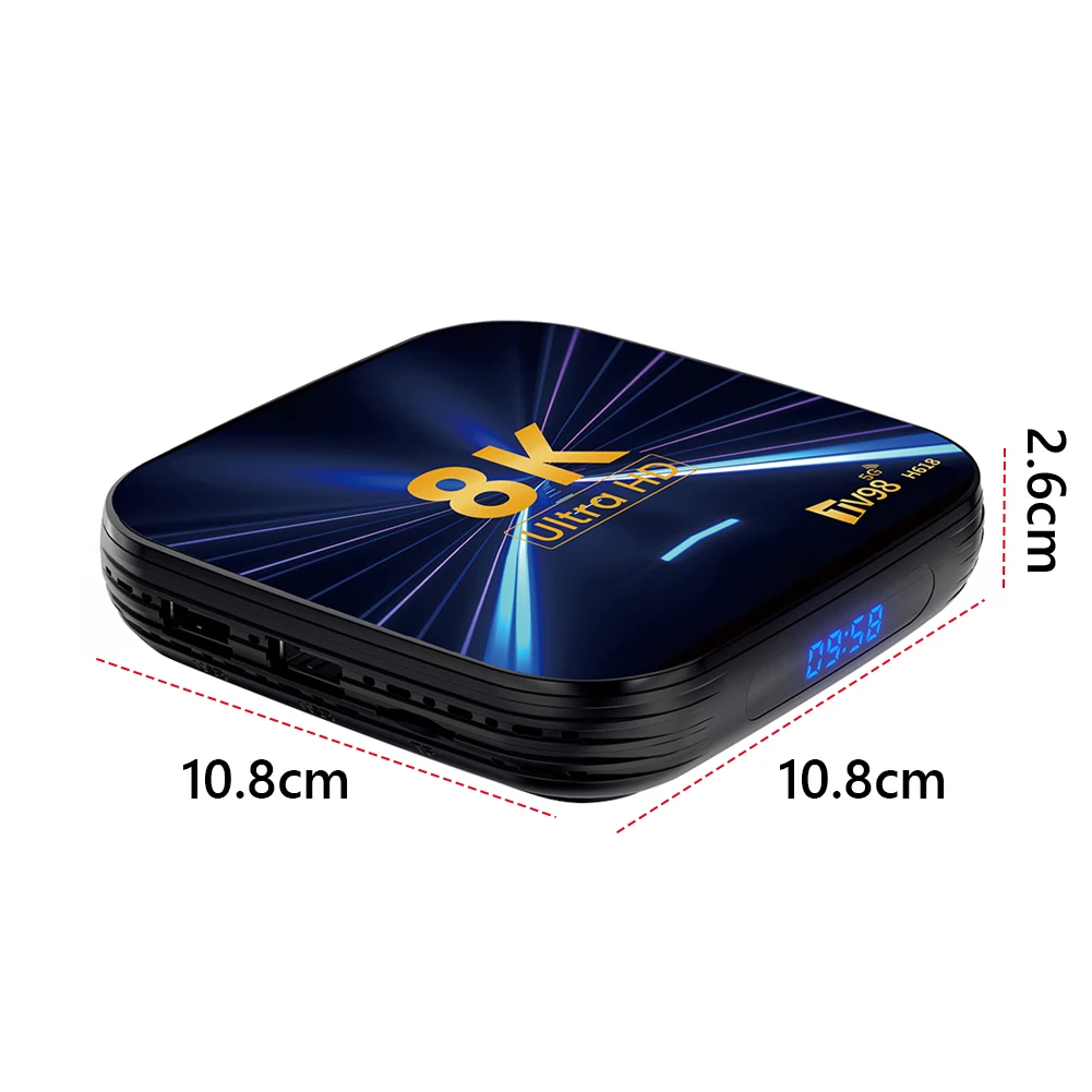 Android 14 Smart TV Box 8K HD Media Player 2,4G/5G Dual WiFi Set Top Box mit Fernbedienung