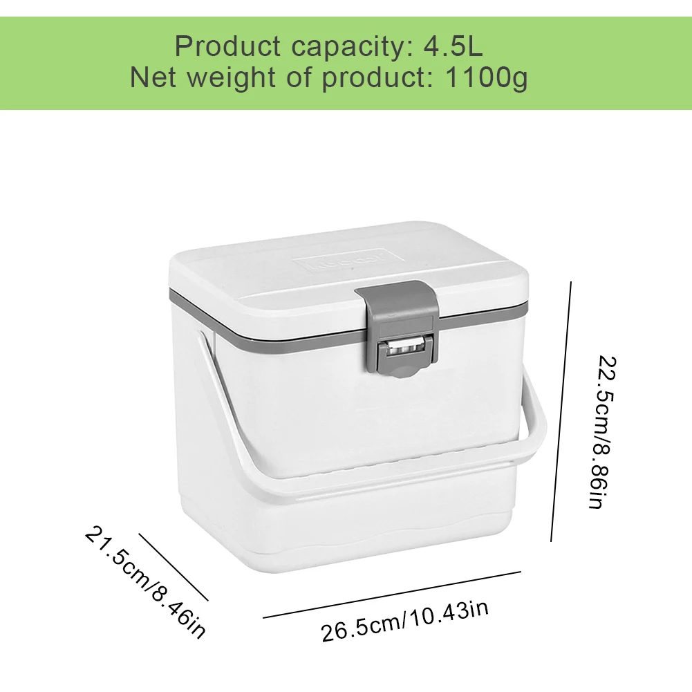 

4.5L Insulated Portable Cooler with Handle Camping Car Refrigerator Heat Preservation Mini Freezer Fridge for Camping Tailgating