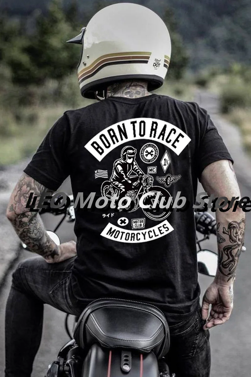 

1988s Vintage Motorcycle T-Shirt Printed 100 Cotton Round Neck Summer Men's Clothing Streetwear Hip Hop Oversized Tshirts Tops