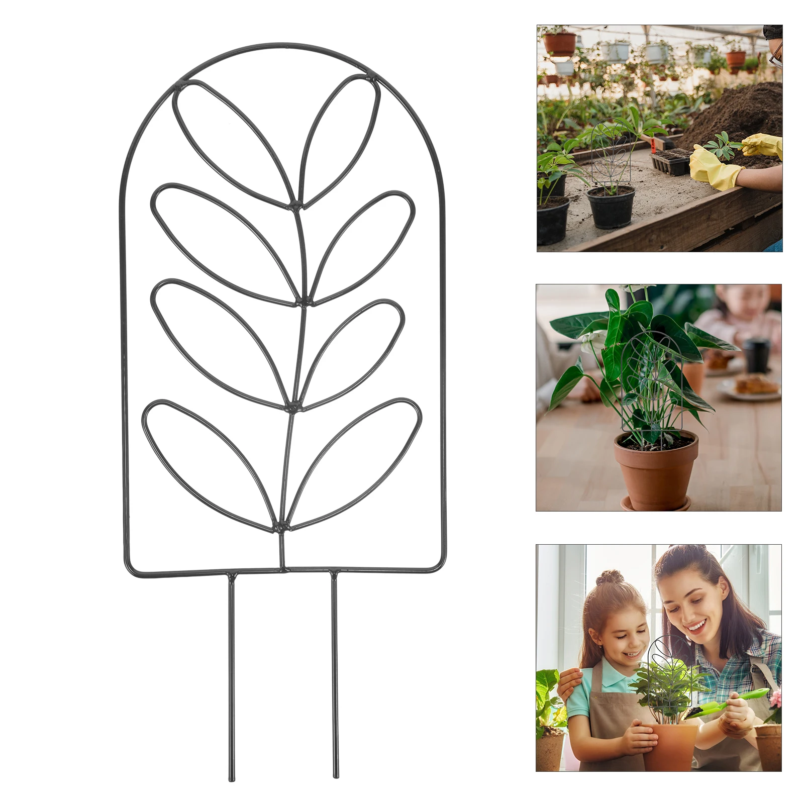 

2 Pcs Plant Support Flower Trellis for Climbing Plants Garden Arrangement Vegetables Holder Artificial Outdoor Frame Arbor Pot