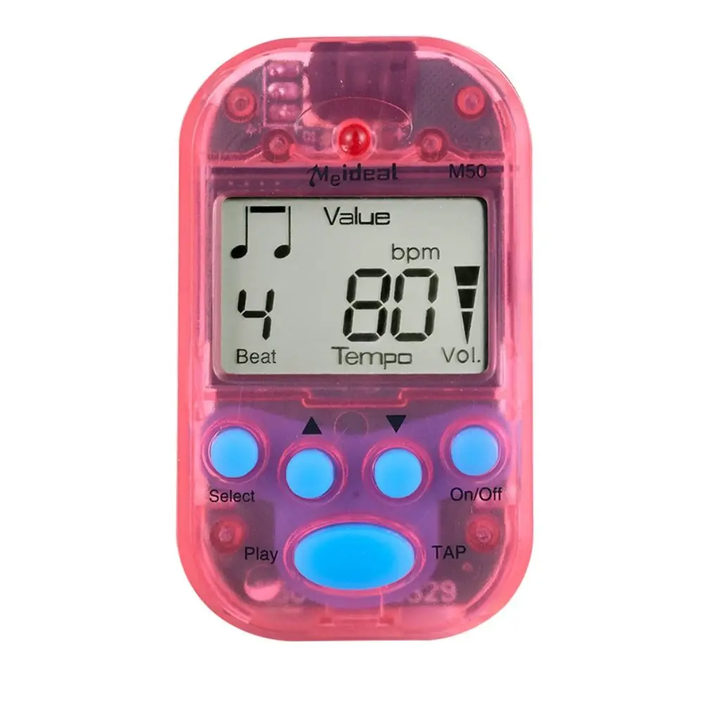 LCD Mini Metronome Dual-channel Professional Clip-on Pocket Metronome Colorfu Earphone Output Digital Beat Tempo Metronome Bass