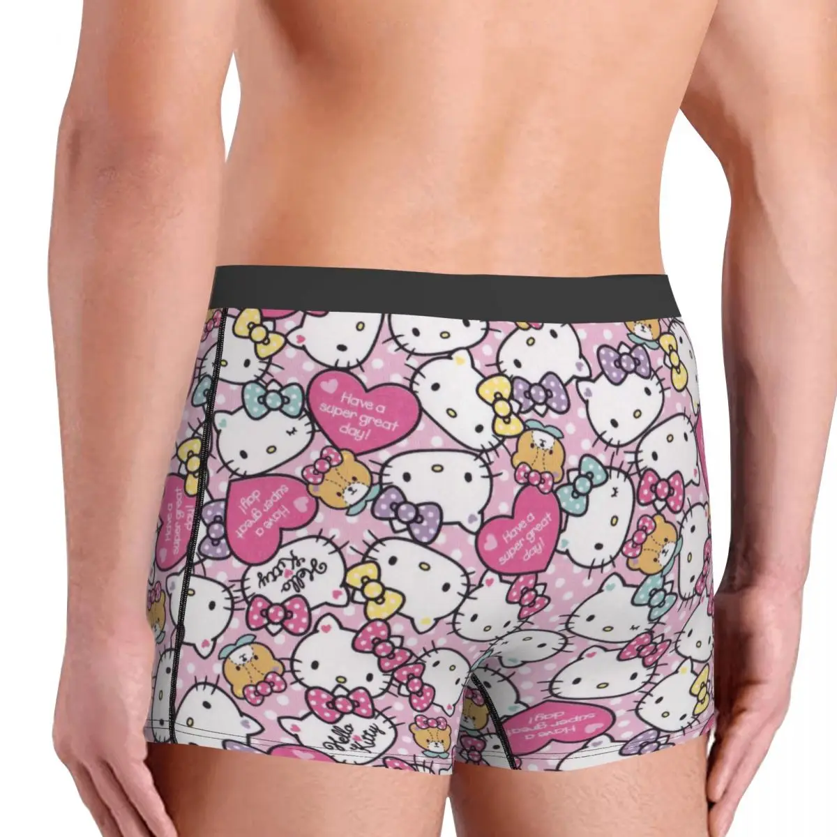 Custom Male Cool Hello Kitty Men Underwear Boxer Briefs Soft Shorts Panties Underpants