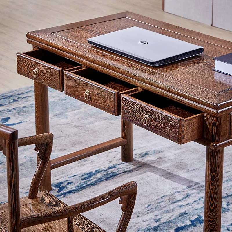 

Mahogany furniture chicken wing wood home writing desk Chinese antique solid wood computer desk simple